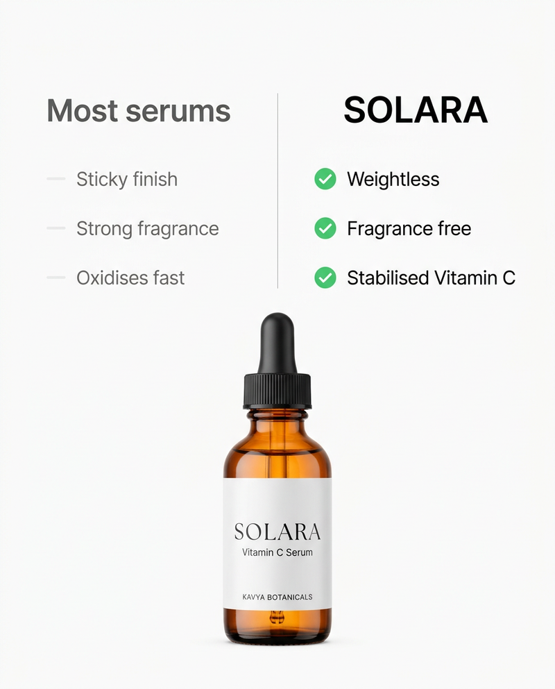 Sample ad: comparison direction for a demo skincare serum